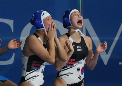 水球韓国女子、再び大敗も選手は「ヒーローになった気分」