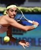 テニス、マドリード・オープン、女子シングルス3回戦。リターンを狙うキャロリン・ガルシア（2015年5月6日撮影）。(c)AFP/GERARD JULIEN