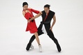 フィギュアスケート四大陸選手権、アイスダンス・リズムダンス（RD）。演技に臨む村元哉中/高橋大輔組（2022年1月20日撮影）。(c)Daniel MIHAILESCU / AFP