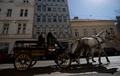 オーストリア首都ウィーンの3区を走る馬車（2020年4月8日撮影）。(c)ALEX HALADA / AFP
