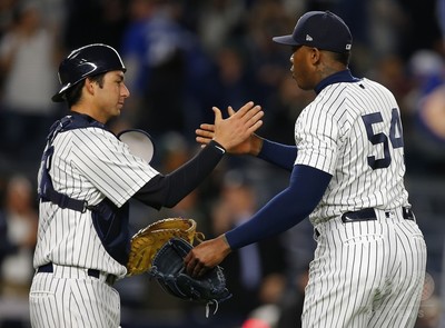 ヤンキースの守護神チャップマンがDL入り、左肩炎症で1か月以上離脱も