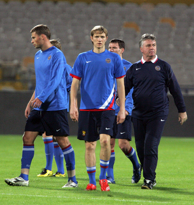 ＜サッカー 欧州選手権2008・予選＞ロシア代表 イスラエル戦に向けて最終調整