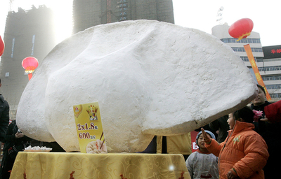 重さはなんと300キロ、春節を祝う巨大餃子