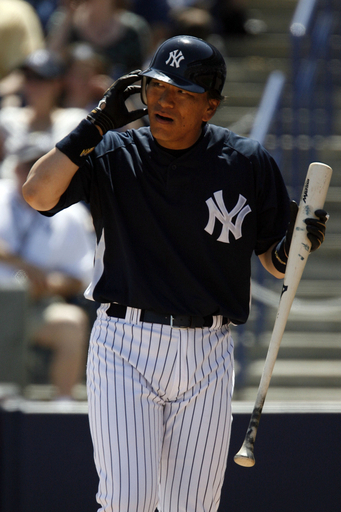 松井秀喜 タンパベイ・レイズ戦で3打数1安打