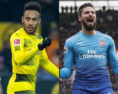 アーセナルがオーバメヤン獲得、ジルーはチェルシーに玉突き移籍