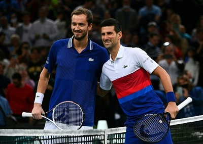 ジョコビッチは「史上最高」 メドベージェフが称賛