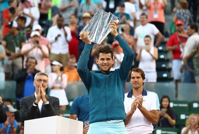 ティエムがマスターズ初制覇、フェデラーV6阻む BNPパリバOP
