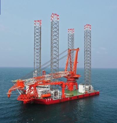 世界初の次世代型2000トン級洋上風力発電設置プラットフォームを引き渡し 中国