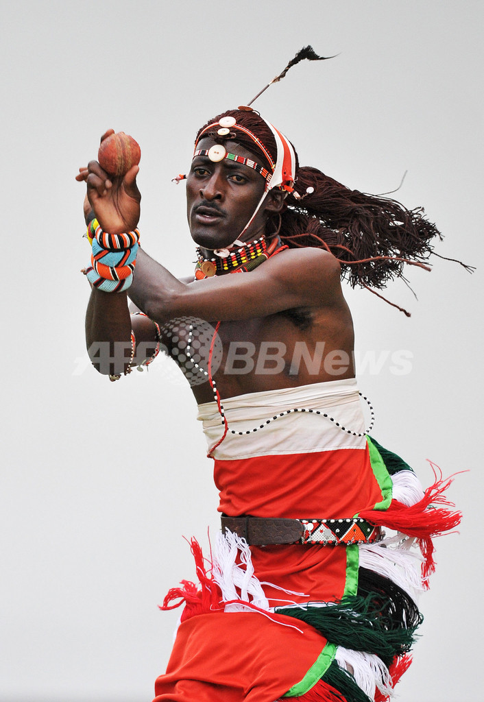 マサイ人戦士のクリケット・チーム、ケニア