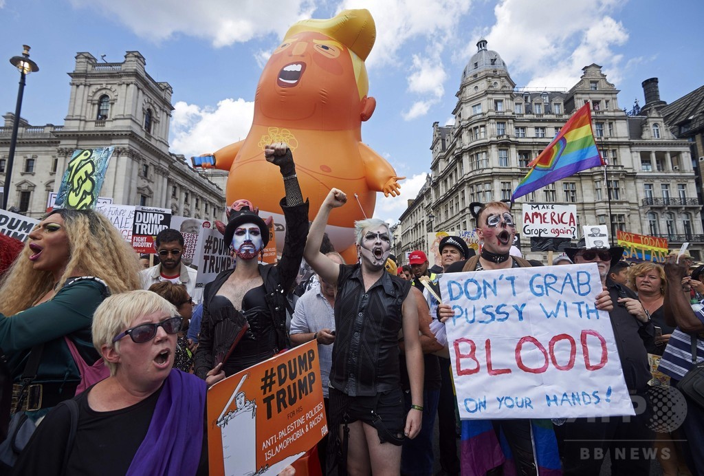 ロンドンで大規模な反トランプデモ 赤ちゃんトランプ バルーンも 写真14枚 国際ニュース Afpbb News