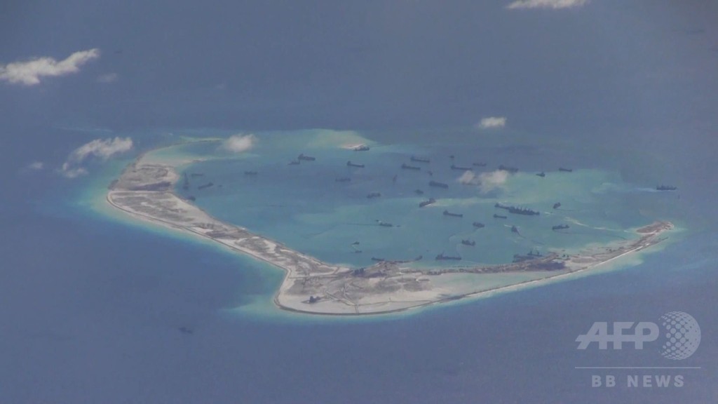 中国が南シナ海の人工島に兵器、米国が確認 中国が南シナ海の人工島に兵器、米国が確認
