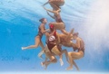 スペイン・バルセロナ（Barcelona）で開催されている第15回世界水泳選手権（15th FINA World Championships）。水中カメラで撮影されたシンクロナイズドスイミング・チームの演技の様子。

チームフリールーティン（FR）決勝で演技するメキシコの選手（2013年7月26日撮影）。(c)AFP/FRANCOIS XAVIER MARIT