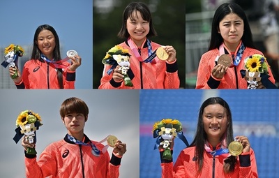 スケボー日本勢、同時金メダルに編み物…東京五輪の記憶に残る瞬間