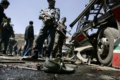 多国籍軍の空爆で子ども7人死亡