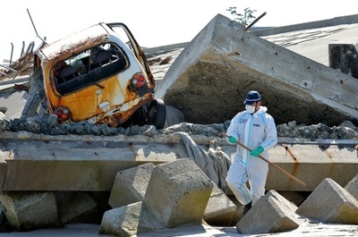 福島県浪江町で不明者捜索、震災から2年