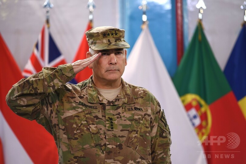 アフガニスタンで国際支援部隊の任務終了式典、混乱再燃に懸念