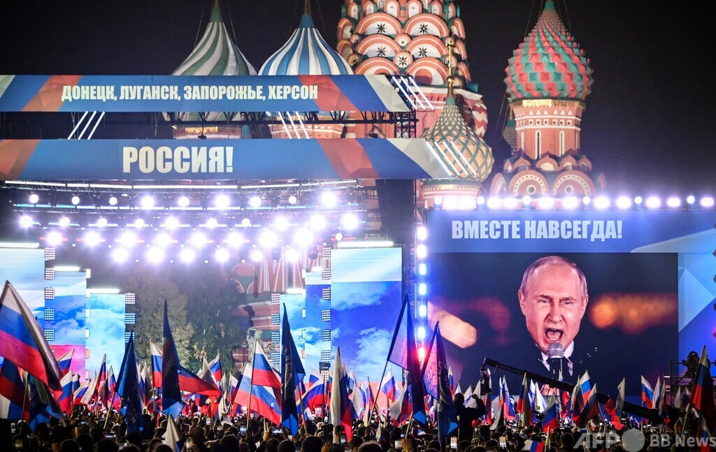 「勝利はわれわれのものに」 プーチン氏、赤の広場で演説 写真8枚 国際ニュース：AFPBB News