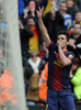 12-13スペイン1部リーグは10日、第23節の試合が各地で行われ、FC バルセロナ（FC Barcelona）が6-1でヘタフェ（Getafe CF）に大勝した。

後半13分にチーム3得点目を挙げて歓喜するFCバルセロナのダビド・ビジャ（David Villa、2013年2月10日撮影）。(c)AFP/LLUIS GENE