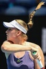 全豪オープンテニス、女子シングルス3回戦。リターンを打つエレナ・リバキナ（2020年1月24日撮影）。(c)William WEST / AFP