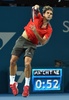 テニス、ブリスベーン国際（Brisbane International 2015）男子シングルス決勝。サーブを放つロジャー・フェデラー（Roger Federer、2015年1月11日撮影）。(c)AFP/Saeed KHAN