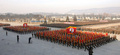 北朝鮮の平壌（Pyongyang）で16日に開かれた朝鮮人民軍の集会を撮影したとされる写真。集会では錦繍山太陽宮殿（Kumsusan Palace of the Sun）前で朝鮮人民軍数千人による行進が行われた（2013年12月16日公開）。(c)AFP/KCNA via KNS