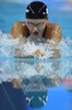 第17回アジア競技大会（17th Asian Games、Asiad）競泳女子100メートル平泳ぎ決勝。レースに臨む渡部香生子（Kanako Watanabe、2014年9月21日撮影）。(c)AFP/PHILIPPE LOPEZ