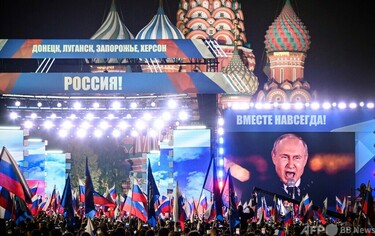 勝利はわれわれのものに」 プーチン氏、赤の広場で演説 写真8枚 国際