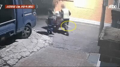 「本当に清掃員？」…韓国・他人の家の塀にゴミをポイ、防犯カメラに投棄の瞬間