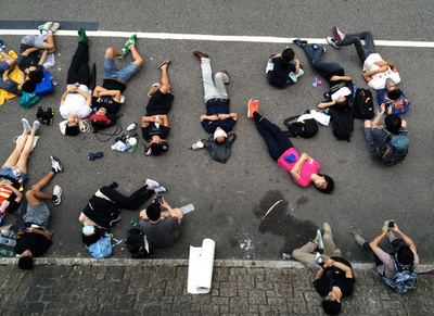 【写真特集】香港の民主派デモ、占拠続行