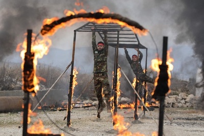 【今日の1枚】火中を想定、訓練に集中