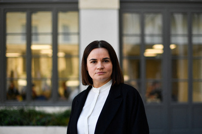 ベラルーシはロシアの「軍事占領下」 反政権チハノフスカヤ氏