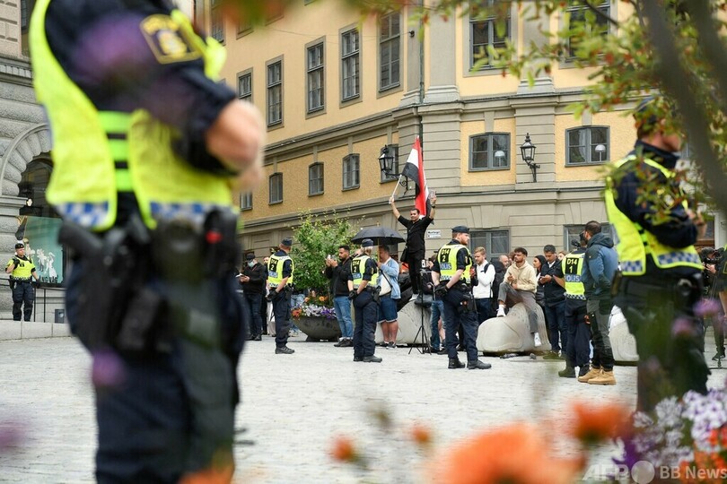 またコーラン焼却デモ スウェーデン国会前