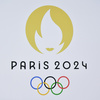 2024年パリ五輪のロゴ（2019年10月21日撮影）。(c)STEPHANE DE SAKUTIN / AFP