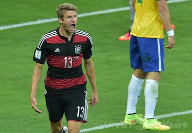 ブラジルに大勝の独代表ミュラー、タイトル獲得へ気合 写真1枚