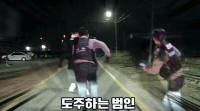 韓国・食堂侵入の窃盗犯、逃走2秒で転倒、現行犯逮捕