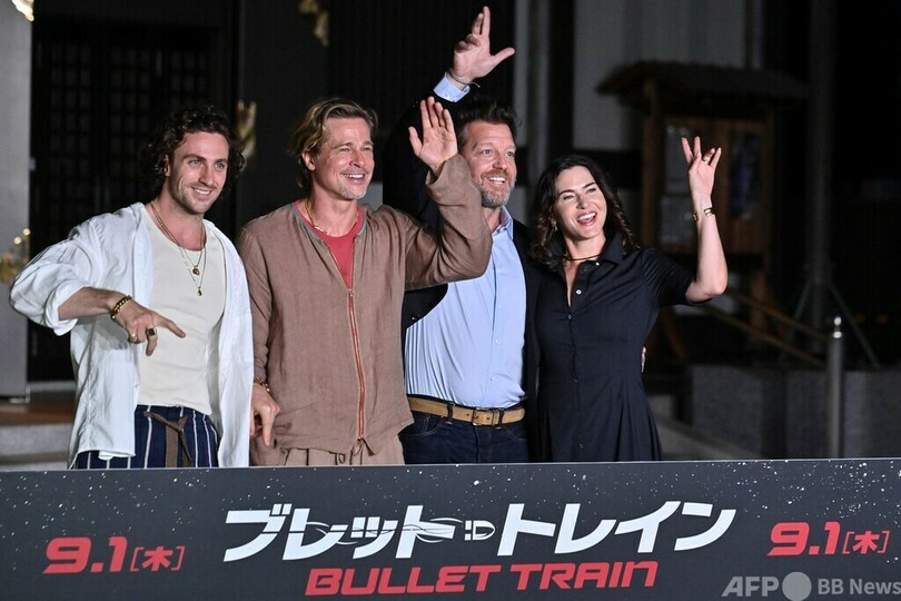 来日のブラッド・ピットら、映画『ブレット・トレイン』をPR