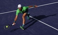 テニス、BNPパリバ・オープン、男子シングルス2回戦。リターンを打つノバク・ジョコビッチ（2024年3月9日撮影）。(c)Clive Brunskill/Getty Images/AFP