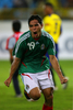 後半35分にチーム2点目を挙げ歓喜するメキシコのオマール・ブラボ（%%Omar Bravo%%）。(c)AFP/MARTIN BERNETTI