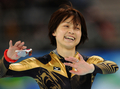 2010年%%バンクーバー冬季五輪%%、スピードスケート女子1000メートル。1分19秒41で34位だった岡崎朋美（%%Tomomi Okazaki%%）。（2010年2月18日撮影）(c)AFP/DIMITAR DILKOFF