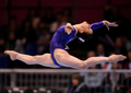 ベルギーのブリュッセル（Brussels）で開催された第29回女子体操欧州選手権大会（29th Women&apos;s Artistics Gymnastics European Championships）で撮影された選手たちの華麗な演技を写真でまとめた。

床運動で演技を披露する英国のハンナ・ウィーラン（Hannah Whelan、2012年5月13日撮影）。(c)AFP/JOHN THYS