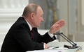 ロシア・モスクワで国家安全保障会議を開いたウラジーミル・プーチン大統領（2022年2月21日撮影）。(c)Alexey NIKOLSKY / Sputnik / AFP 
