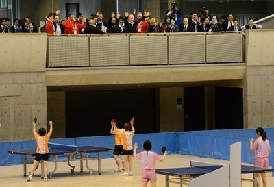 IOC評価委員の視察2日目、トヨタの張会長らが登壇