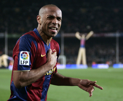 FCバルセロナ アンリの決勝点で国王杯準決勝進出へ