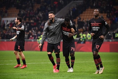 ミラン6連勝で暫定首位に ジルーが決勝点