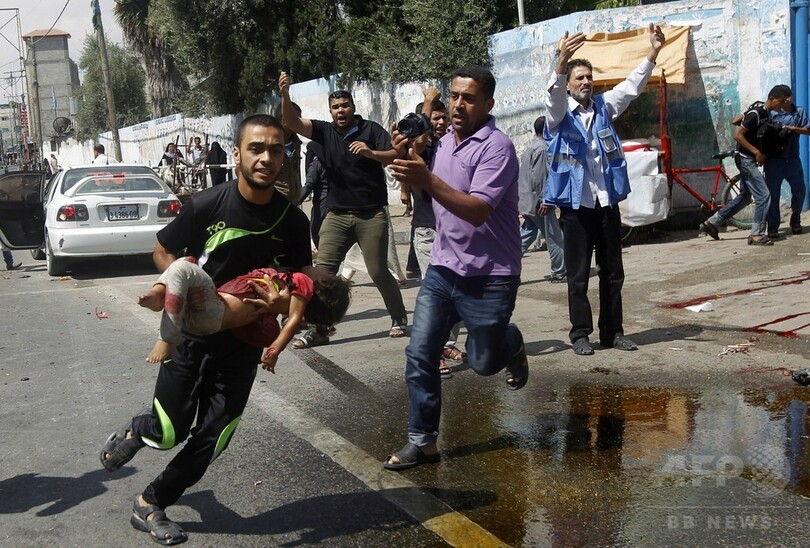 ガザ国連学校にまた攻撃、10人死亡 事務総長「犯罪行為」と非難