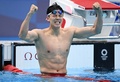 東京五輪、競泳男子200メートル個人メドレー決勝。優勝を喜ぶ中国の汪順（2021年7月30日撮影）。(c)Oli SCARFF / AFP