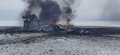 ウクライナ・ボルノバハ郊外で、ロシア軍のスホイ25戦闘機とされる残骸。ウクライナ軍提供（2022年3月4日公開）。(c)AFP PHOTO / Joint Forces Operation / handout