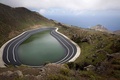 スペインのエル・イエロ島にある「風水力」発電所の貯水池（2016年4月1日撮影）。(c)AFP/DESIREE MARTIN