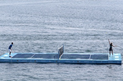 海上のコートでエキシビション メキシコ・オープン