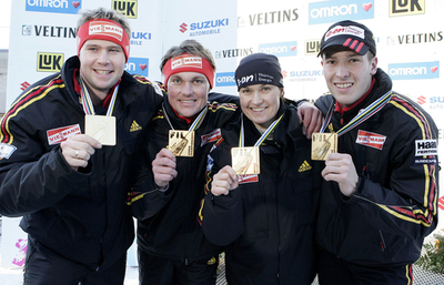 ＜リュージュ世界選手権2007・イグルス大会＞チーム対抗戦、ドイツ 金メダルを獲得 - オーストリア